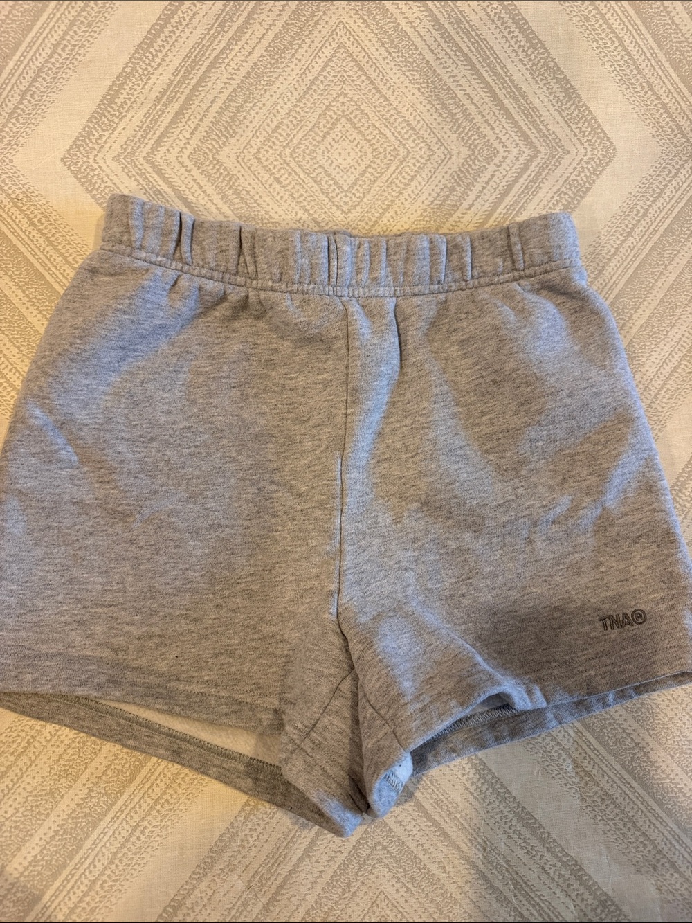 TNA Sweatfleece Cozy Fleece Sweat Shorts Gray Size 2XS